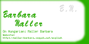 barbara maller business card